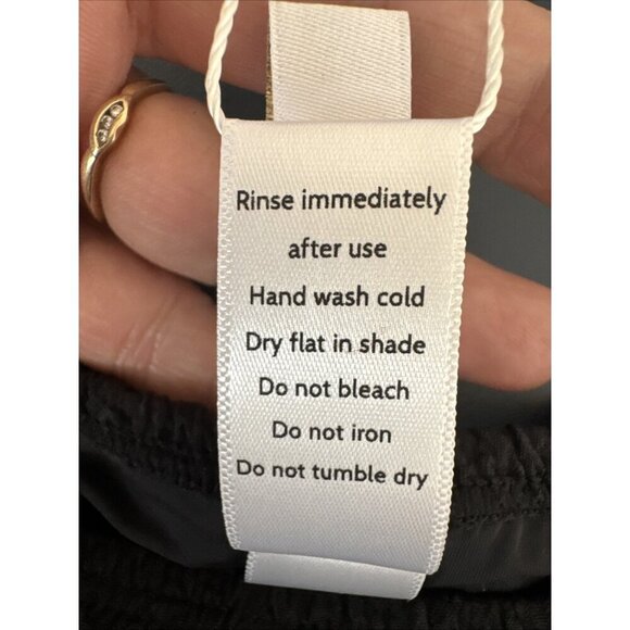 Mindy X Andie Women's L The Bikini Swim Bottom Textured Black NWT - Picture 13 of 16